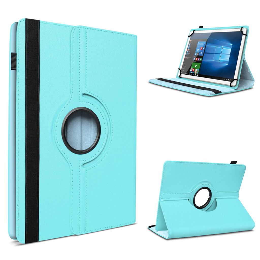 Tablet Schutzhülle für 10 - 10.1 Zoll Tasche 360° Drehbar Universal Hülle CoverTablet Modell für:Trekstor Volkstablet 2 10.1;Farben:Hellblau