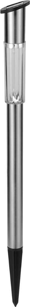 LED Solar Wegleuchte mit Erdspieß - Edelstahl - neutralweiße LED - H: 70cm - silber