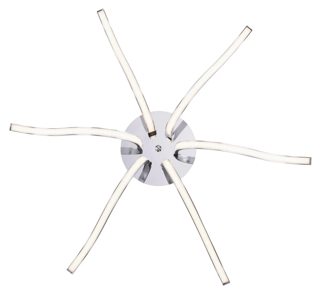 Plafonnier LED Design Courbe VALERIE en Métal, Éclairage 6 Branches - 9
