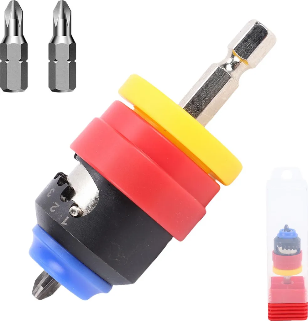 Adaptateur visseuse de plaquiste avec porte-embout magnétique et embrayage