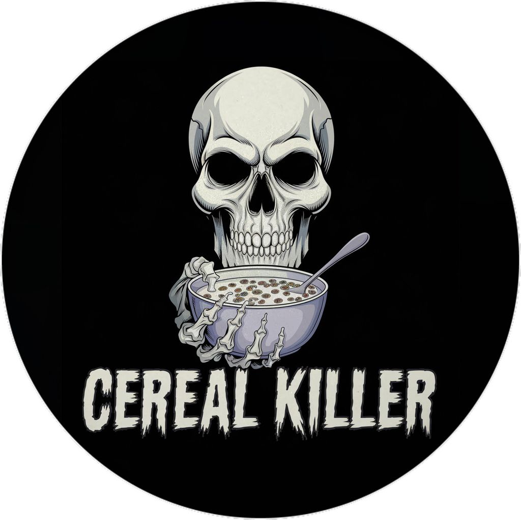 Cereal Killer Totenkopf Magnet mit Flaschenöffner für Müslifans