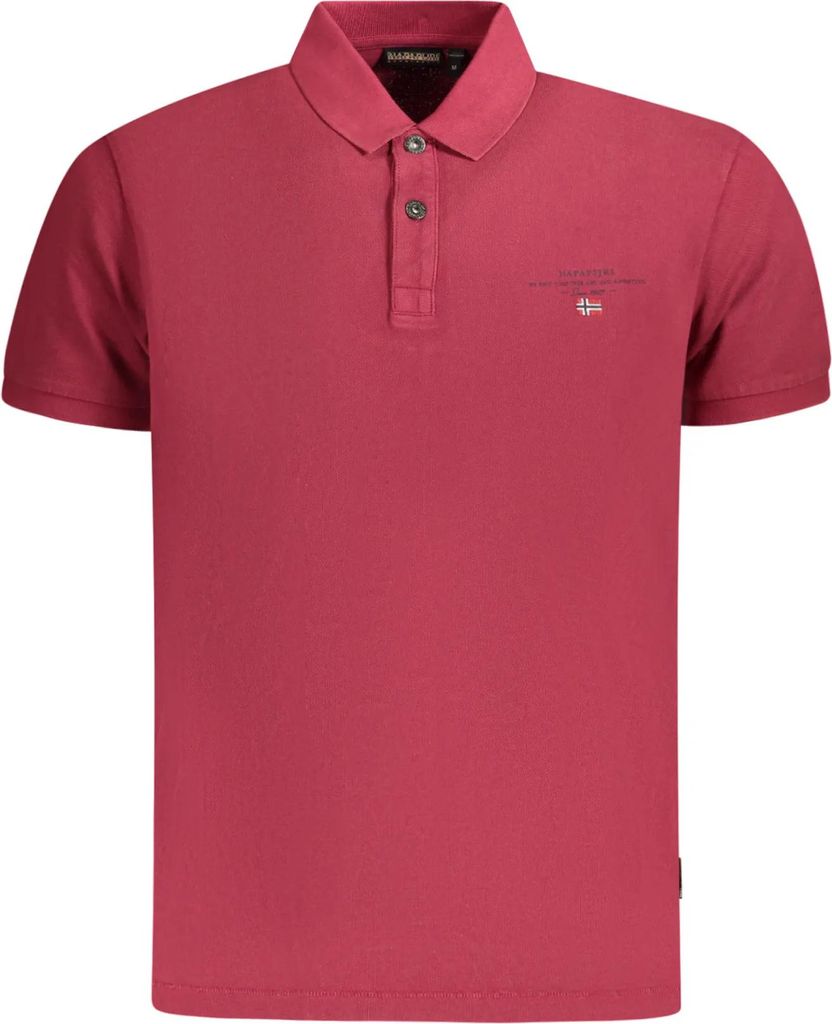 Napapijri Herren KURZARM-POLOSHIRT Rot NP0A4GDLELBASSS4_ROR1E : Größe - S Größe: S