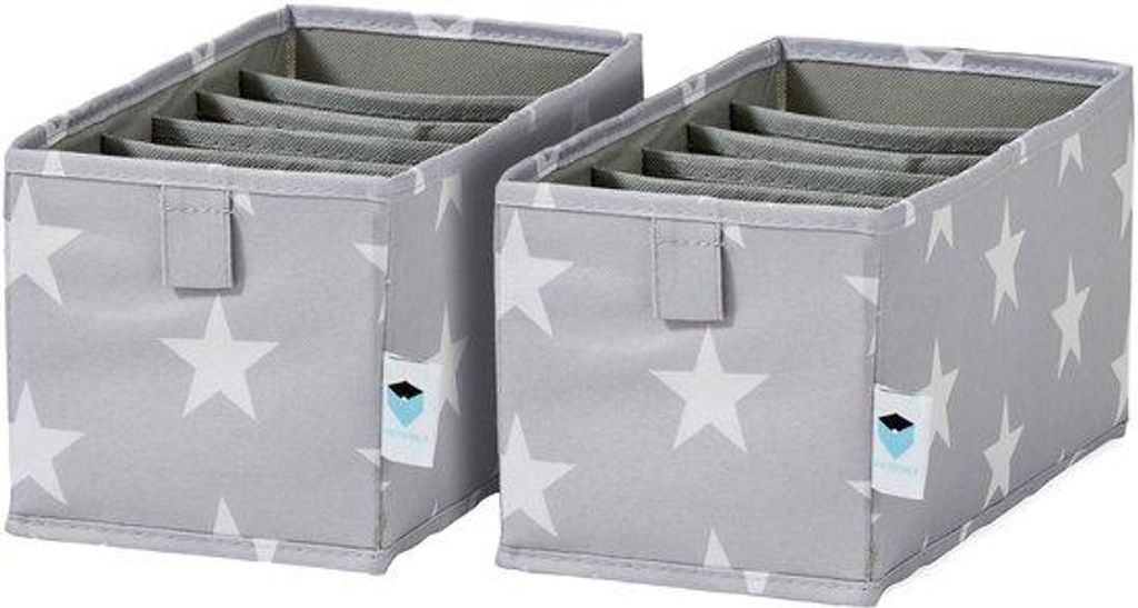 Graue Sterne Lade-Organizer 15x30x15cm
