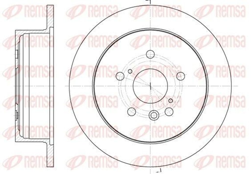 2x REMSA Bremsscheibe 61158.00 hinten für TOYOTA PREVIA (MCR3_ ACR3_ CLR3_)