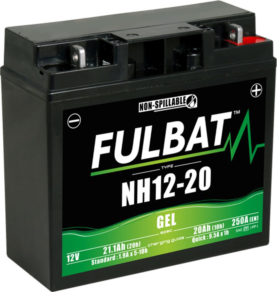Batterie FULBAT FUL GEL - NH12-20 (Gel, sans entretien) Image du produit 