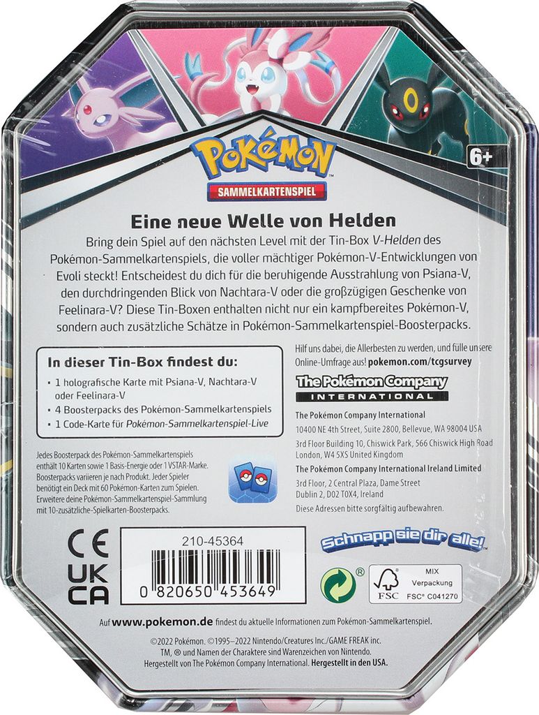 Pokémon Tin Box Feelinara V DE #100 Produktbild 6