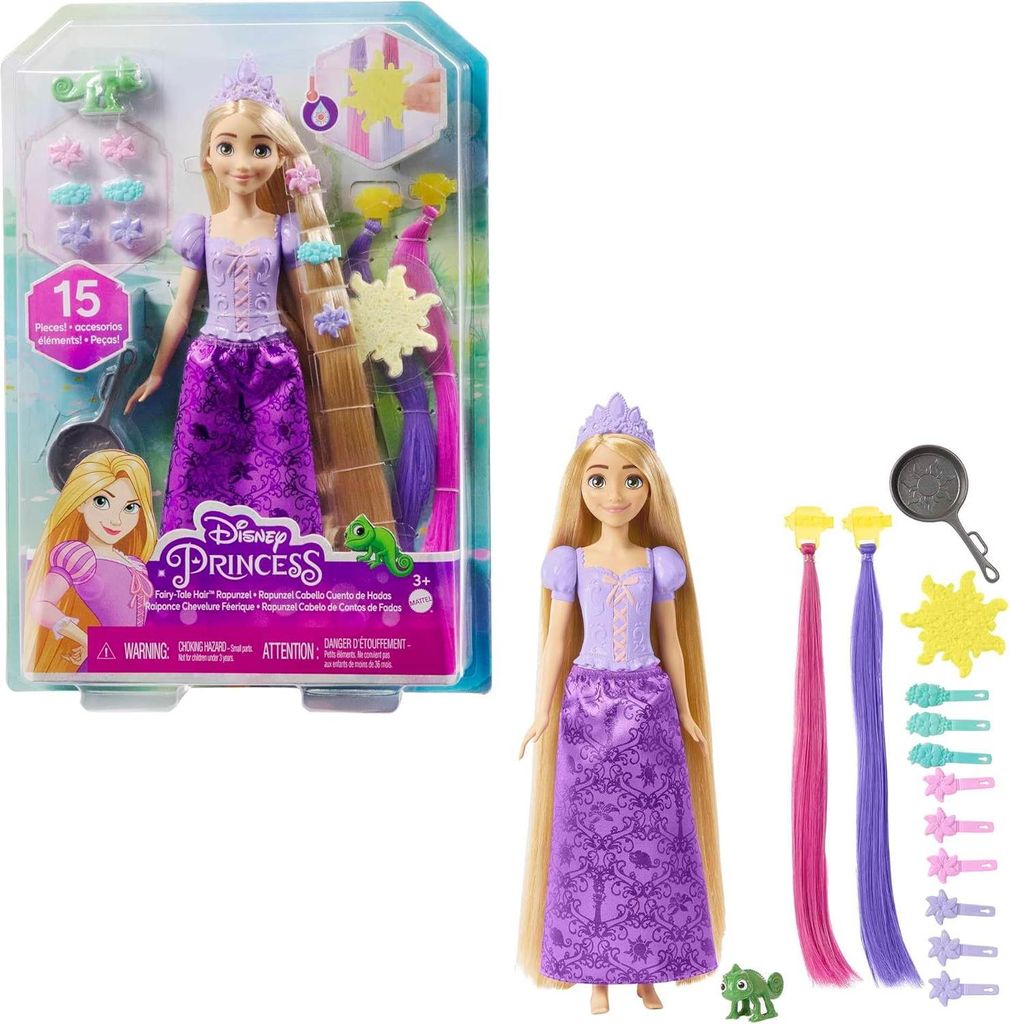 Mattel Disney Rapunzel Bambola dai capelli di fata HLW18 Immagine del prodotto 