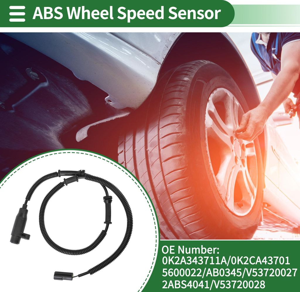 ABS Rad Drehzahl Sensor Hinten Rechts ABS Sensor Nr.0K2A343711A/0K2CA43701/5600022/AB0345/V53720027/2ABS4041 für Kia Sephia 1998-1999