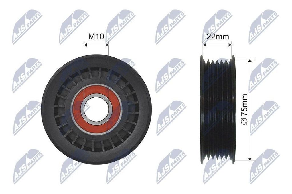 NTY RNK-HD-013 Umlenkrolle Keilrippenriemen für HONDA CR-V IV (RM) CIVIC IX (FK) CIVIC X Schrägheck (FC, FK) HR-V (RU) CIVIC IX Tourer (FK)