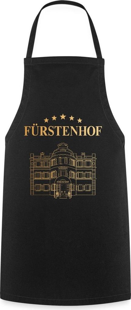 Spreadshirt Sturm Der Liebe Hotel Fürstenhof Logo Kochschürze, One size, Schwarz