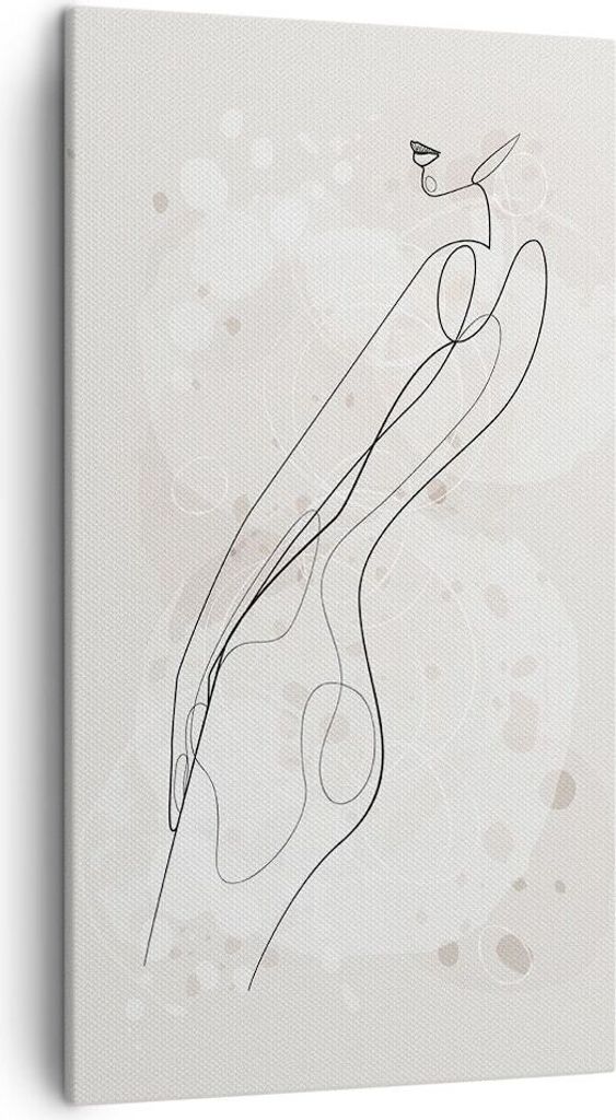 Bild auf Leinwand - Leinwandbild - Einteilig - Minimalismus Körper Frauen - 45x80cm - Wand Bild - Wanddeko - Wandbilder - Leinwanddruck - Bilder -...