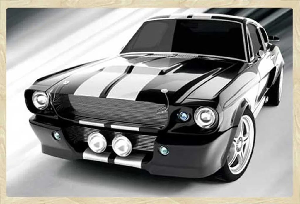 Poster Auto d'Epoca Classic GT V8 con Cornice Rovere Shinsuke Shinsuke®