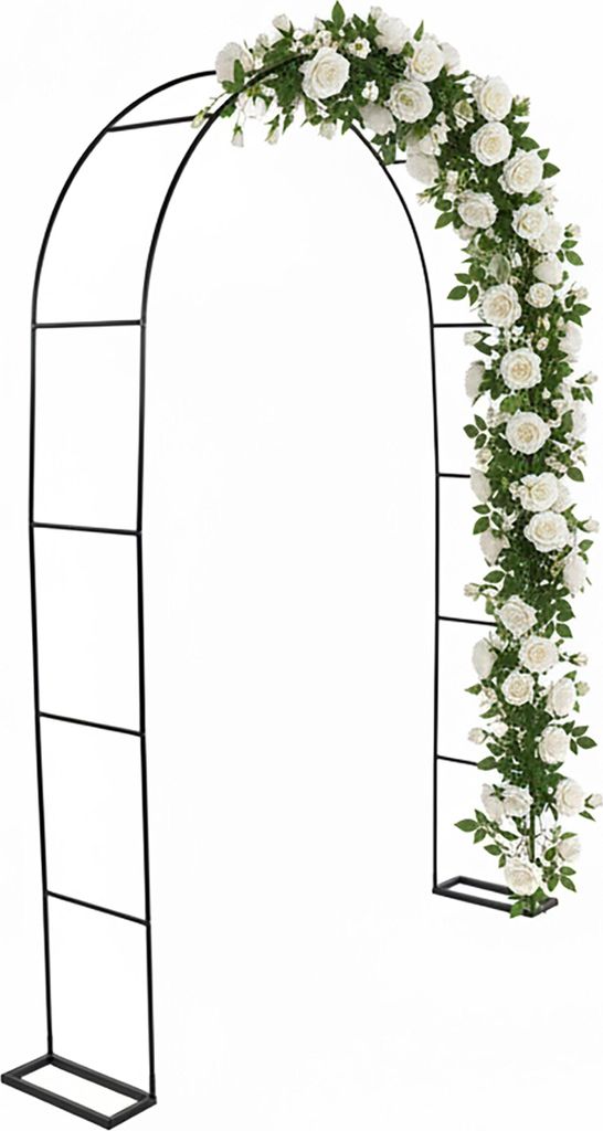 Relaxdays Rosenbogen, Metall, HxBxT: 240 x 140 x 38 cm, Produktbild 