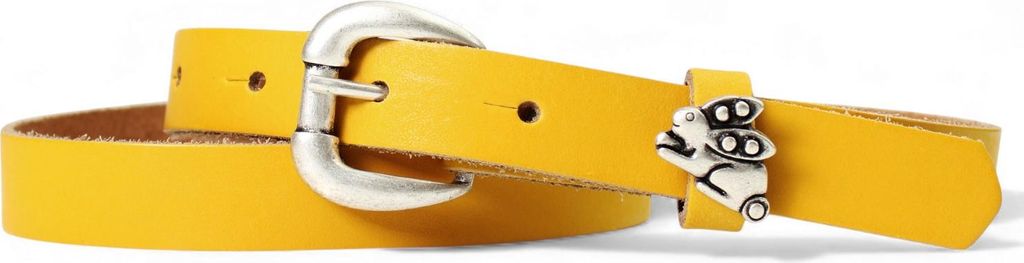 FRONHOFER süßer Kindergürtel mit silberner Häschen Niete, plastikfrei, 2 cm schmal