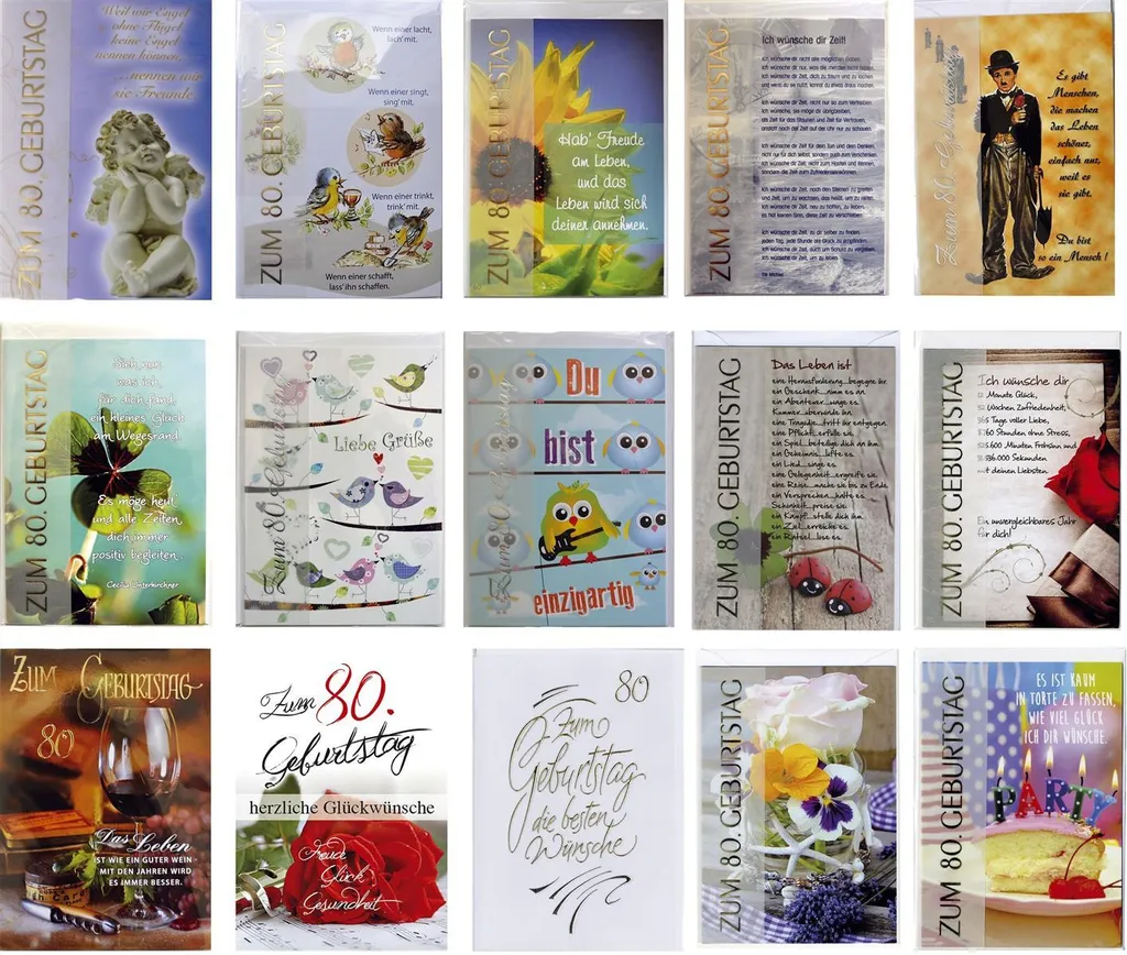 Invitations Anniversaire 80 Ans Apollo : Pack de 10 Cartes et Fourreaux