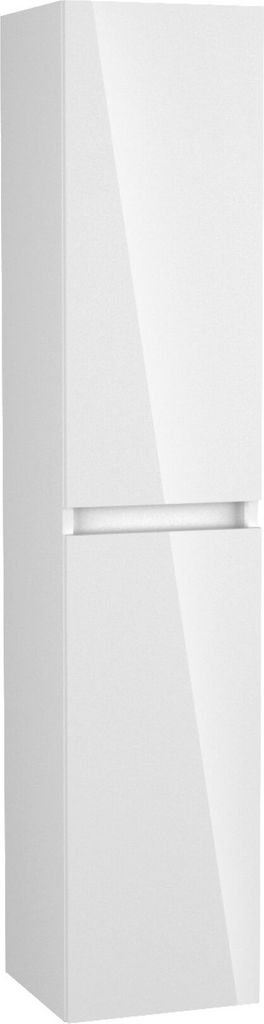 BadeDu GERS Hochschrank in Weiß Glanz 145x30x30 cm Moderner Badezimmerschrank mit Soft-Close-System & 3 verstellbaren Einlegeböden für Dein Bad