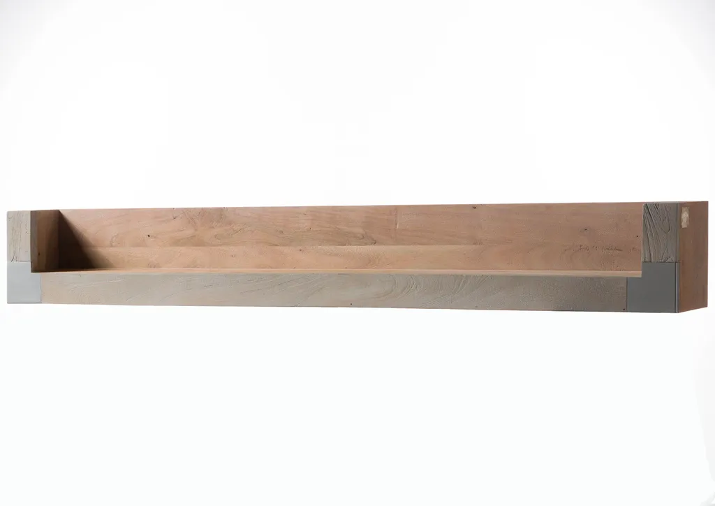 Étagère murale Acacia AMSTERDAM #122 - Bois Massif et Bord Naturel