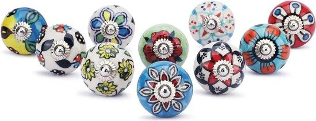 Rénovez vos meubles anciens avec ce lot de 10 boutons céramique colorés