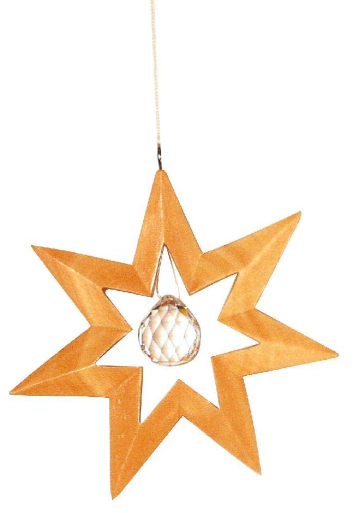 Kristallobjekt Stern natur 12cm