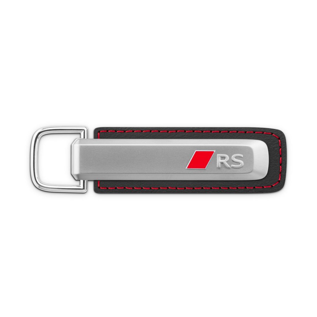 Original Audi Schlüsselanhänger RS, silber/schwarz Produktbild 