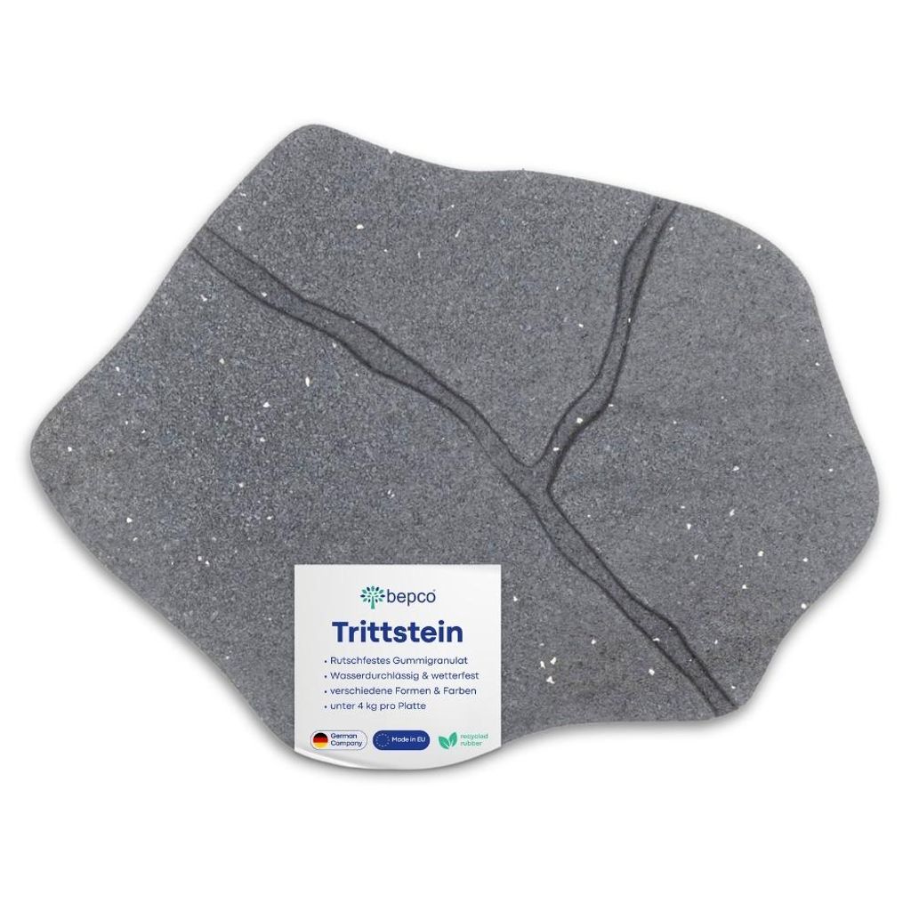 bepco 4er-Set, Trittsteine "Wegstein" aus recycelten Gummi, Produktbild 