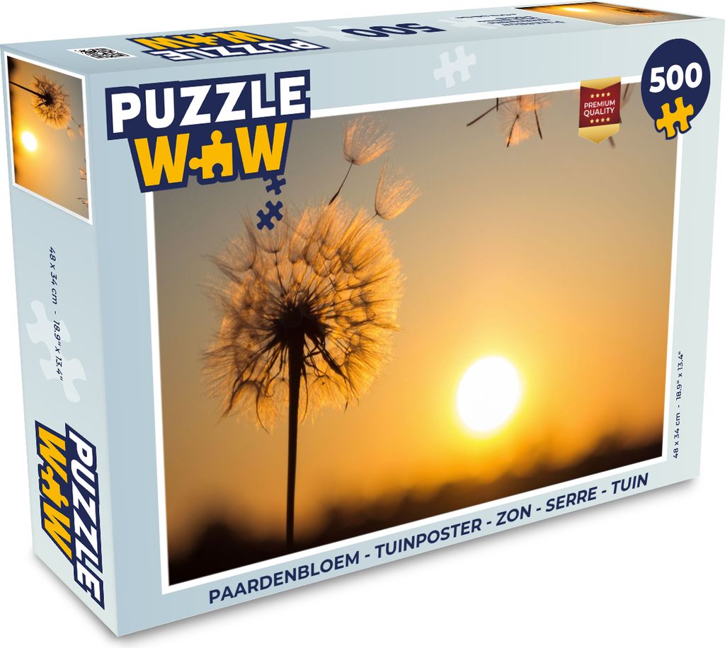 MuchoWow Puzzle 500 Teile Löwenzahn - Sonne - Sonnenuntergang - 500 Teile - Kinder - Selberbauen - Puzzlespiele