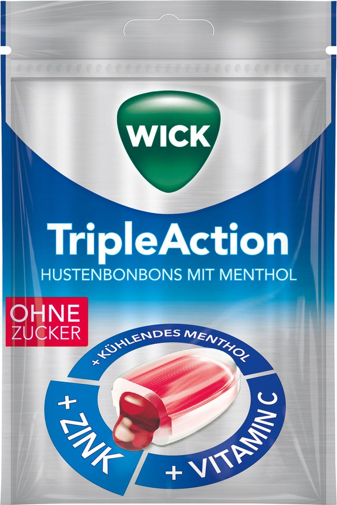 Wick TripleAction ohne Zucker 72g