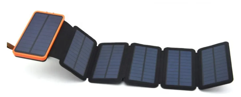 BOT Solar Powerbank SP1 20000mAh noir avec 6 panneaux solaires pliables