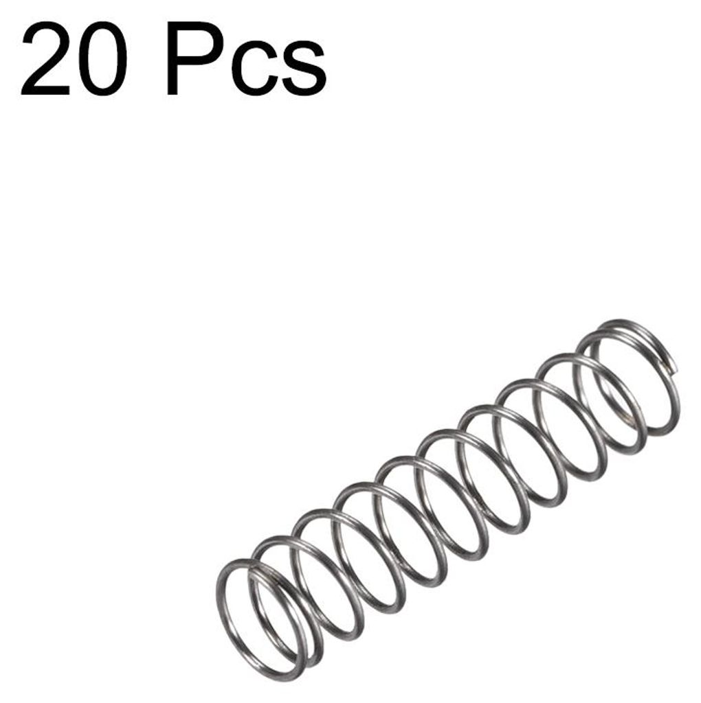 20 Stš¹ck Druckfeder 6mm Au?endurchm. 0.5mm Drahtst?rke 13.75mm Komprimierte L?nge, 25mm Freie L?nge, 8N Tragf?higkeit Grau