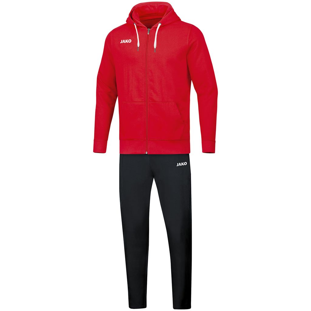 JAKO Damen Jogginganzug Base mit Kapuze, Farbe:rot, Größe:34