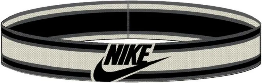 Bandeau de sport élastique Nike M 7025 147 Gris Fer et Noir Premium