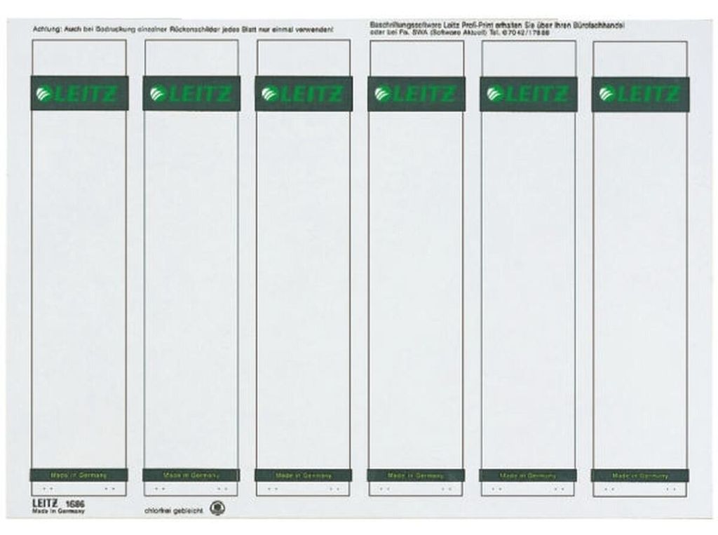 Leitz 1686-20-85, ruglabels die met een printer kunnen Productafbeelding 