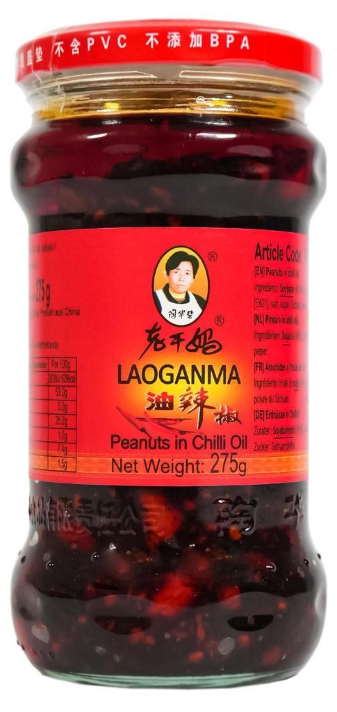 Lao Gan Ma Erdnüsse in Chilli Öl 275g Produktbild 