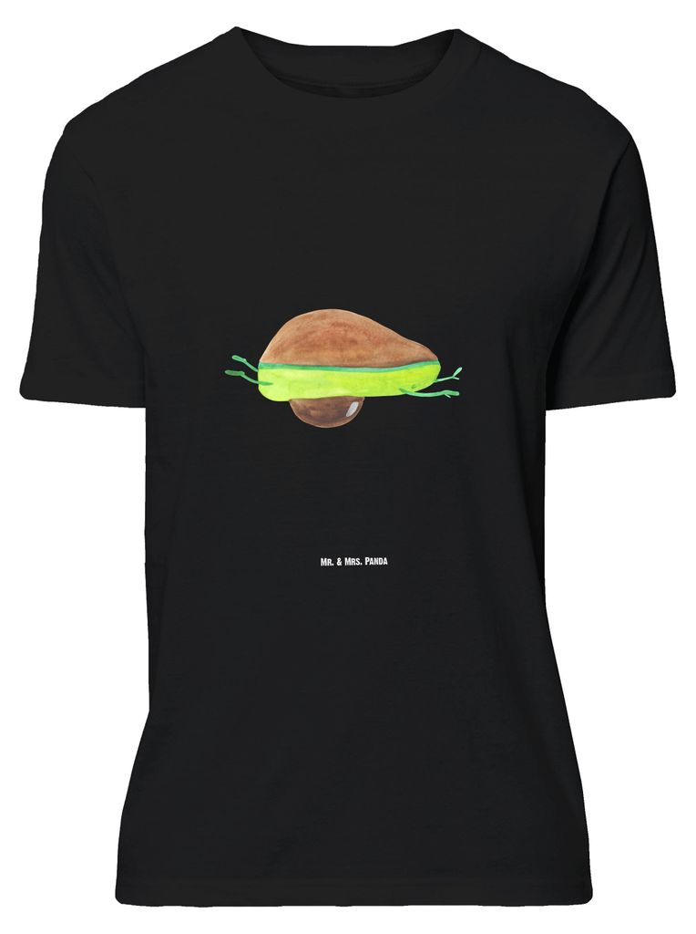 Mr. & Mrs. Panda Größe XL T-Shirt Avocado Yoga - Schwarz - Geschenk, Humor, Sport, mit Spruch, Tshirt, Bauch, Shirt, Hilfe, Haha