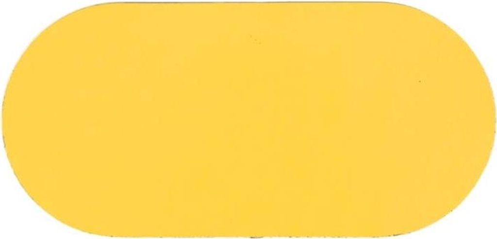 Oval Gelb 9 x 19 cm - Bodenmarkierung mit glatter Oberfläche - Gelb - Glatt - Polyvinyl chloride (PVC) - 0,78 mm - Innenbereich - DM155