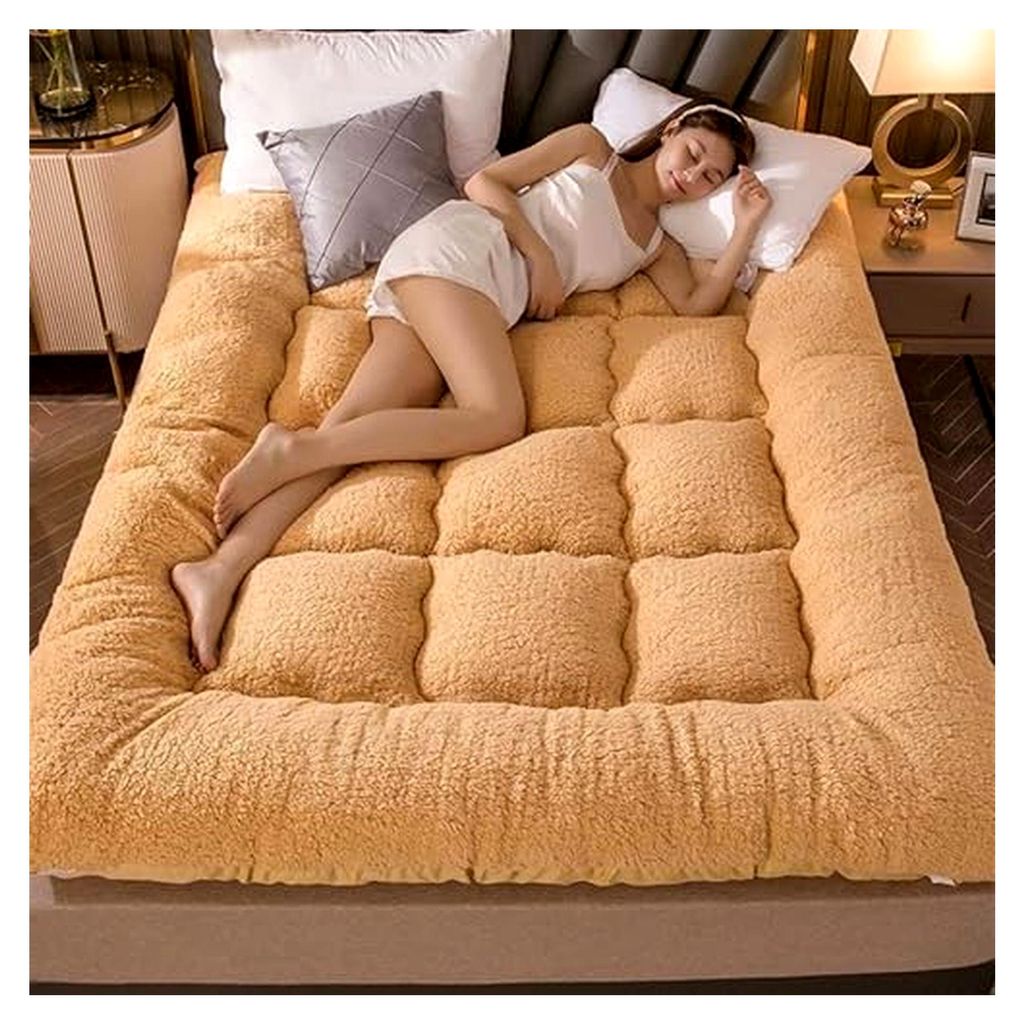 Dicke japanische Futon-Matratze, tragbare aufrollbare Isomatte und umwandelbares Schlafsofa, geeignet für Camping, Reisen und Zuhause, Einzel-/Dop...