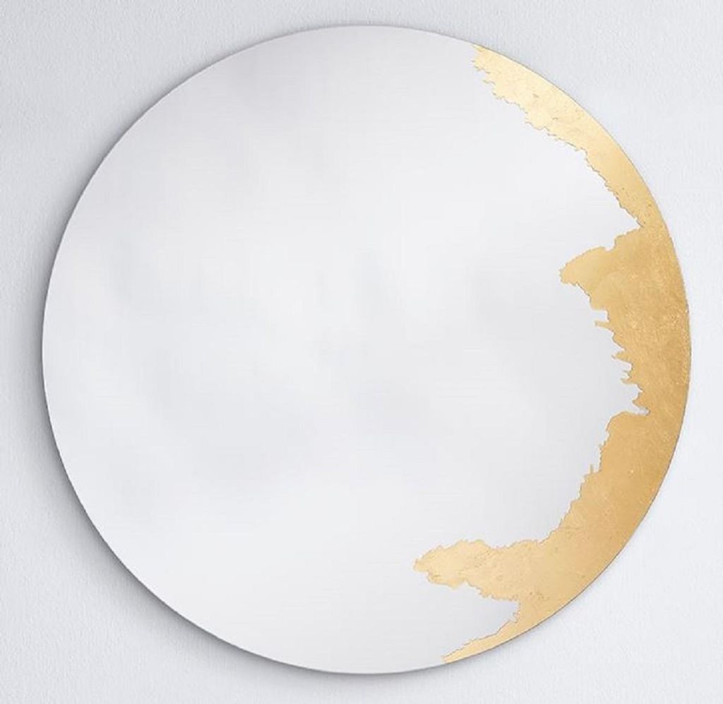 Casa Padrino Luxus Wandspiegel Gold Ø 70 cm - Runder Wohnzimmer Spiegel - Schlafzimmer Spiegel - Garderoben Spiegel - Luxus Möbel - Luxus Interio...