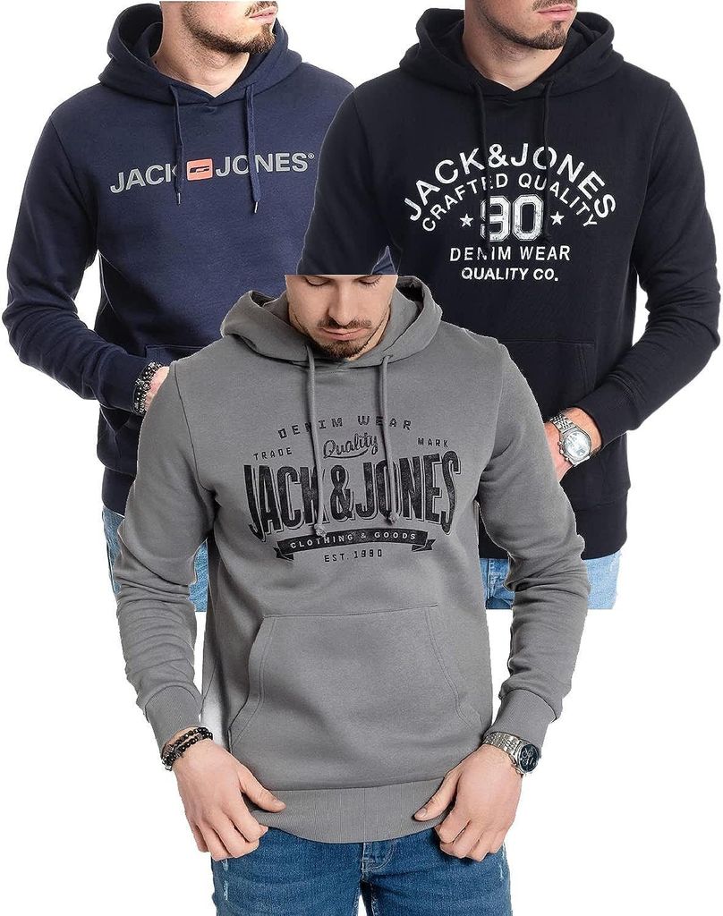 3er Mix Jack & Jones Hoodie Herren Kapuzenpullover Produktbild 