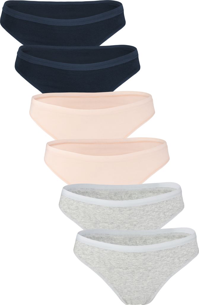 Fabio Farini - 6 Stück Damen Unterhosen - Frauen Tanga aus Baumwolle im sportlichen Schnitt