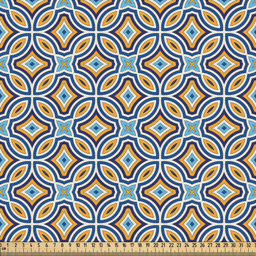 ABAKUHAUS Ethnisch Gewebe als Meterware, Marokkanischer orientalischer traditioneller Kultur-Motiv-Weinlese-Art-Osmane Royal Arabian, 10 M (148 x 1...