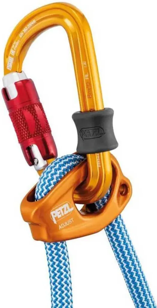 Longe de positionnement double pour escalade et alpinisme bleu