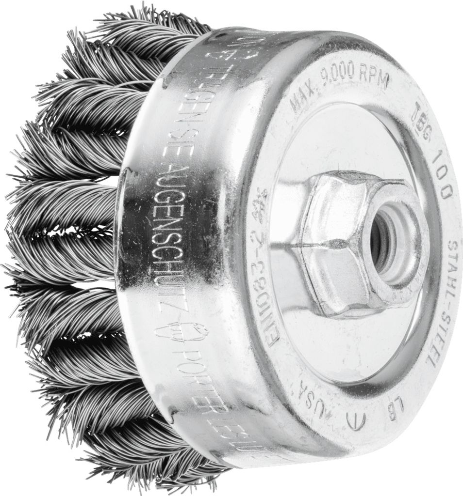 PFERD TOOLS COMBITWIST Topfbürste gezopft TBG Ø 100mm M14 Stahl-Draht-Ø 0,50mm Winkelschleifer