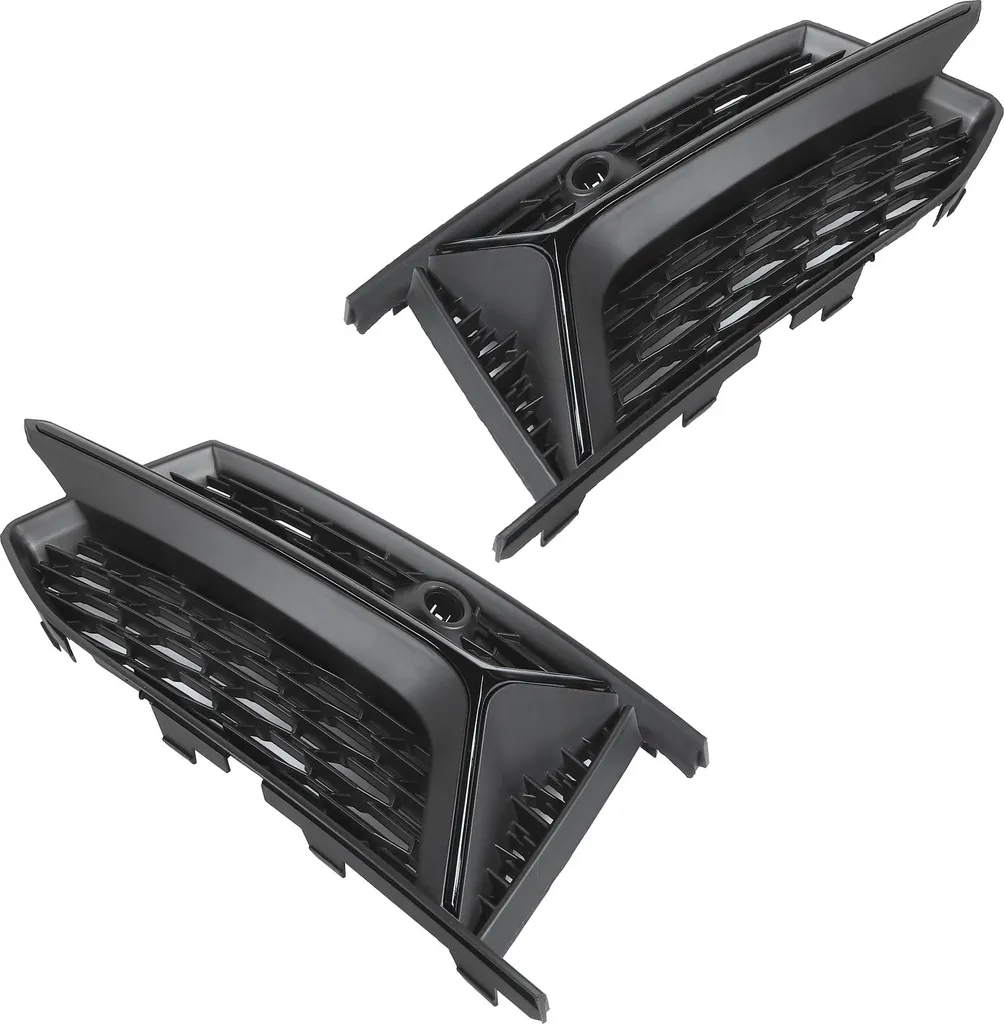 Grille Antibrouillard Nid d'Abeille Noir Brillant pour Audi A6 C8 S6