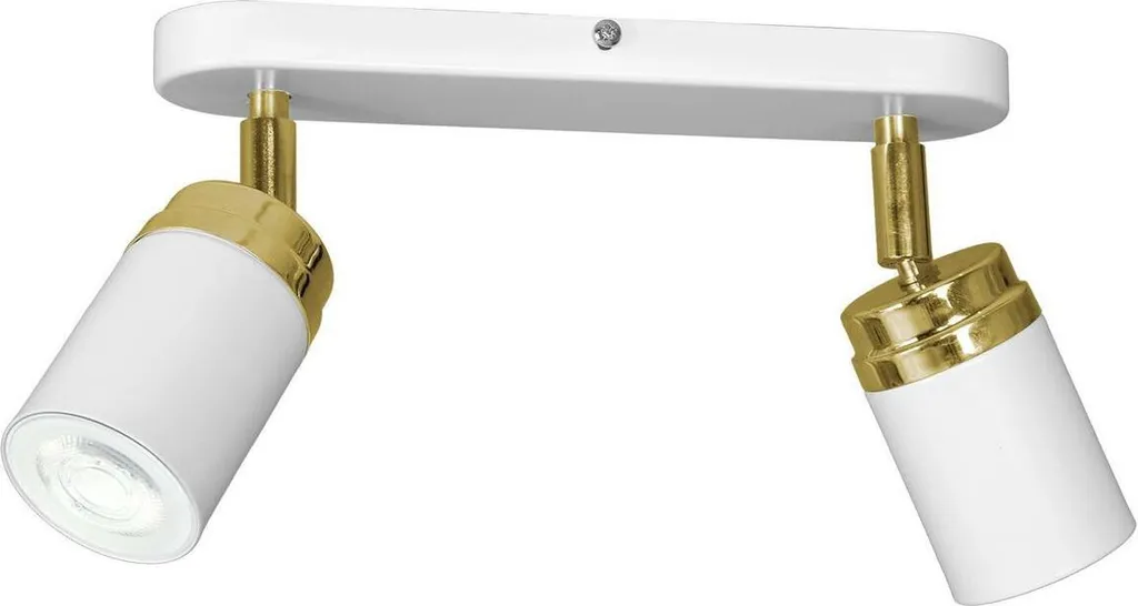 Spot de plafond Rondo pour salon et cuisine - Duo blanc or orientable
