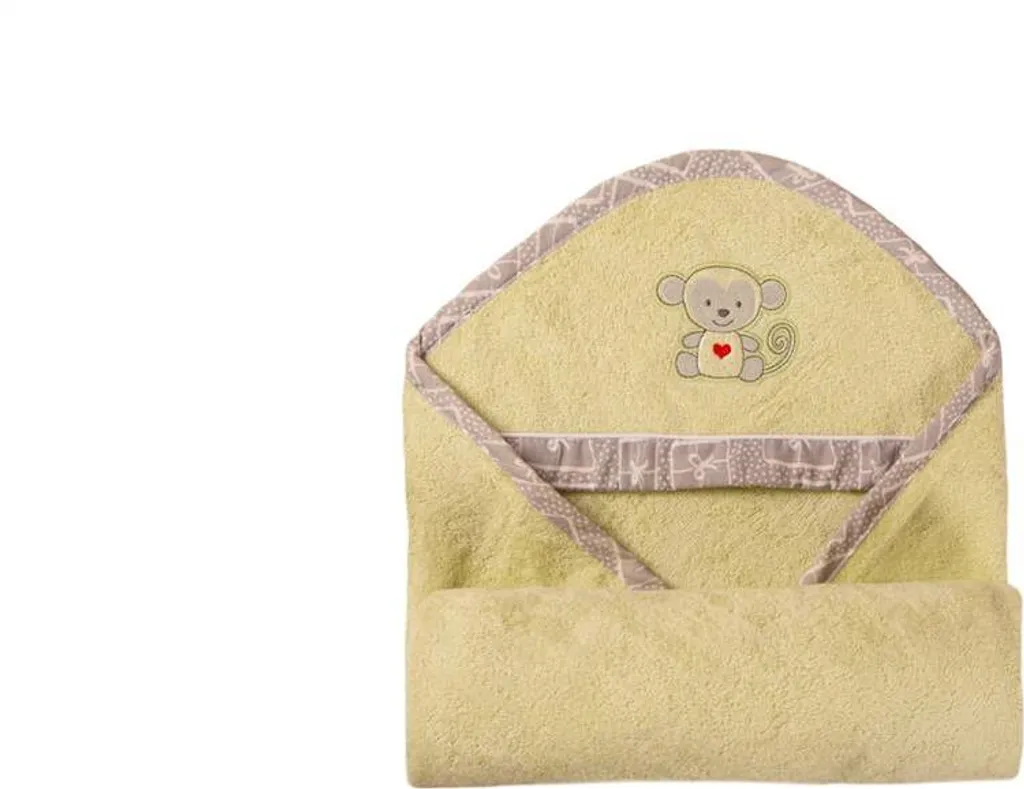 BabyMatex Peignoir Bébé 100x100 Bambou Céladon Serviette de Bain Douce