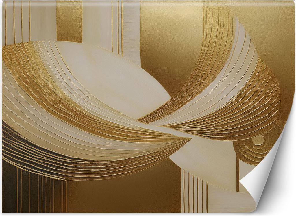 Vlies fototapete Abstrakt Gold 3D 450x315 cm Feeby Gold inkl. Kleber einfache Montage