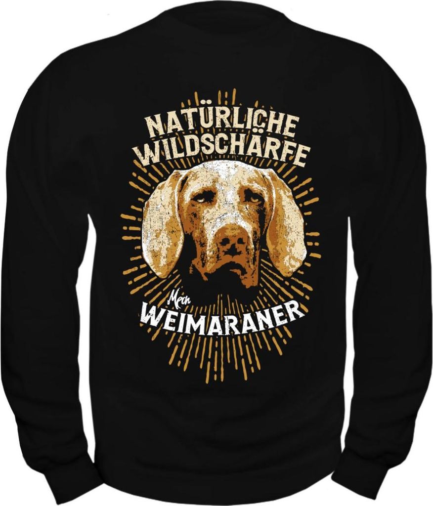 Herren Sweatshirt Weimaraner - Natürliche Wildschärfe