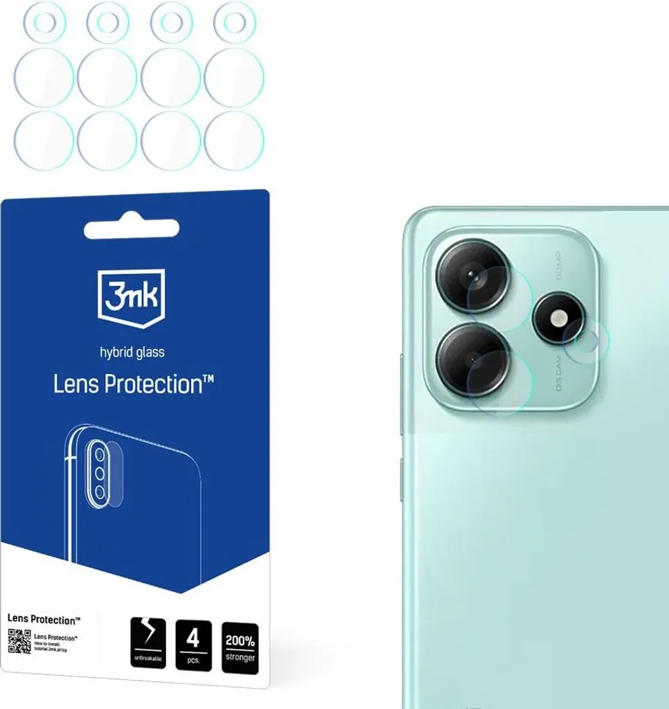 Protezione Fotocamera Redmi Note 14 5G 3mk - Vetro Ibrido Anti-Graffio