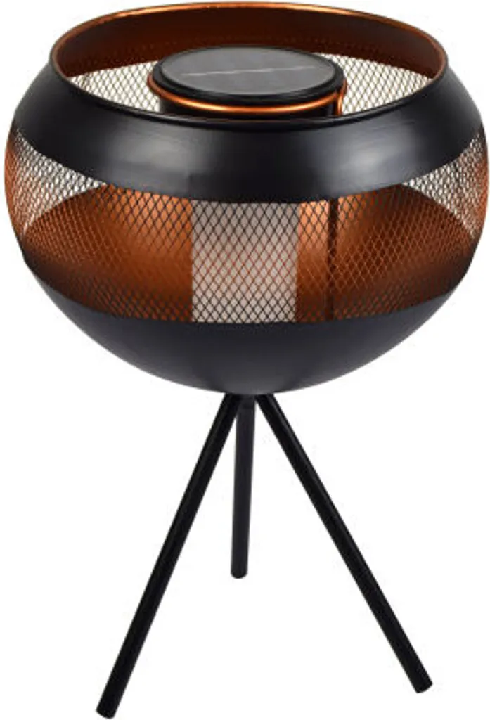 Lanterne Solaire de Jardin en Métal avec Bougie LED Scintillante IP44 Globo