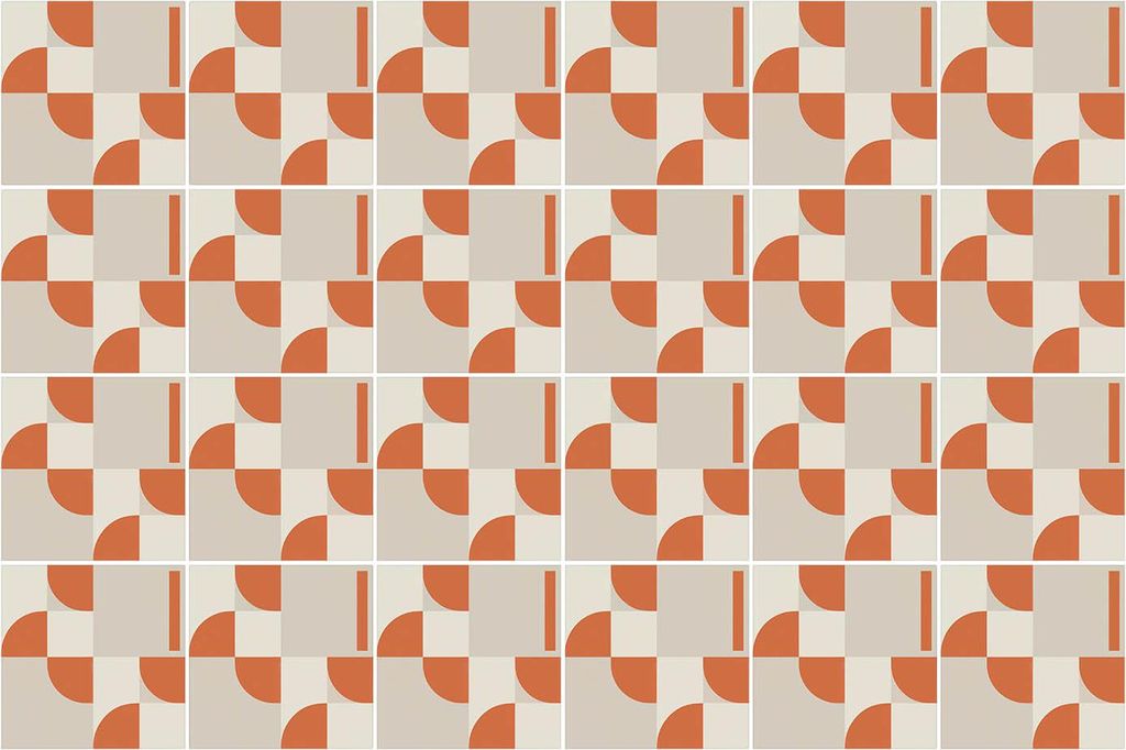 Fliesenaufkleber 15x15 cm – 24 Stück – Selbstklebend – Wasserfest – Pflegeleicht – Hitzebeständig – Für Küche & Bad – Geometrie m...